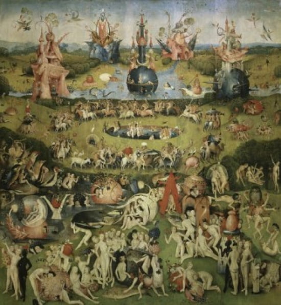 The Garden of Earthly Delights (Center Panel) c 1510 Hieronymus Bosch (c 1450,1516Netherlandish) Oil on Panel Museo del Prado Madrid Canvas Art , (18